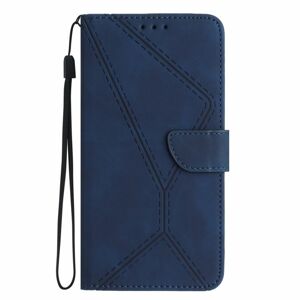 Peňaženkové puzdro Embossing Pattern Stitchy case modré – Sony Xperia 1 V