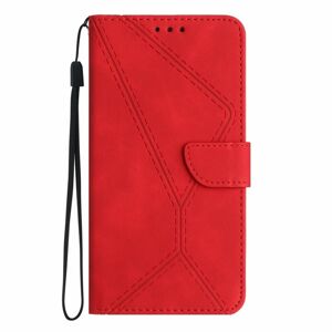 Peňaženkové puzdro Embossing Pattern Stitchy case červené – Sony Xperia 10 V