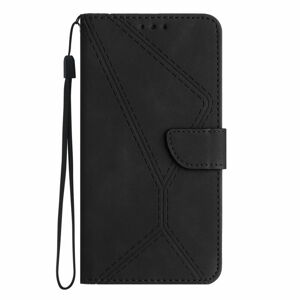 Peňaženkové puzdro Embossing Pattern Stitchy case čierne – Sony Xperia 10 V