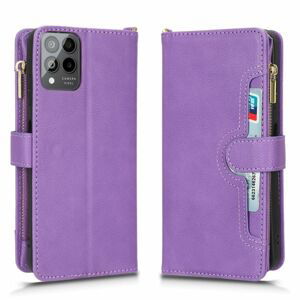 Peňaženkové puzdro Litchi Wallet case fialové – T Phone Pro