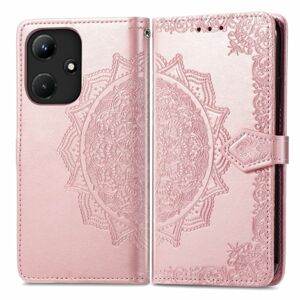 Peňaženkové puzdro Embossing Pattern Mandala Flower ružové – Infinix Hot 30i