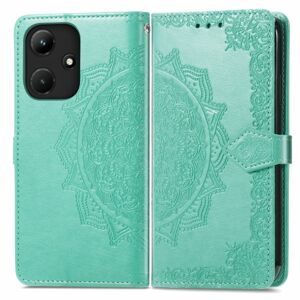 Peňaženkové puzdro Embossing Pattern Mandala Flower zelené – Infinix Hot 30i