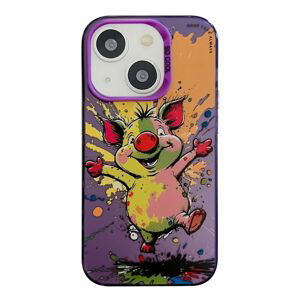 Zadný kryt na mobil Oil Painting case Veselé prasiatko – Apple iPhone 15