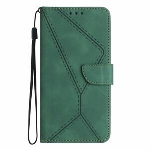Peňaženkové puzdro Embossing Pattern Stitchy case zelené – Motorola Edge 40 Neo