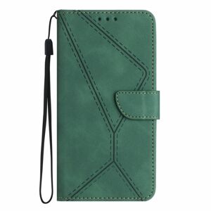 Peňaženkové puzdro Embossing Pattern Stitchy case zelené – Motorola Edge 40 Neo