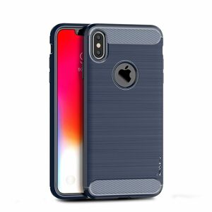 Zadný kryt iPaky Slim Carbon modrý – iPhone Xs Max