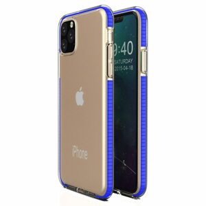 Transparentný kryt Spring Case 1mm modrý rám – iPhone 11 Pro Max