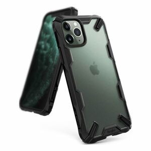 Odolný kryt Ringke Fusion X Matte transparentno-čierny – iPhone 11 Pro Max