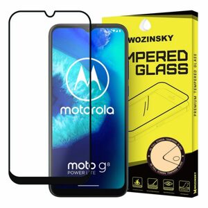 Tvrdené sklo celopovrchové 9H Wozinsky čierne – Motorola Moto G8 Power Lite