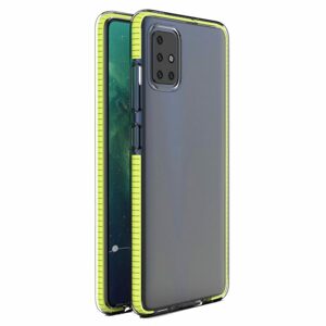 Transparentný kryt Spring Case 1mm žltý rám – Xiaomi Redmi Note 9 Pro / Redmi Note 9S