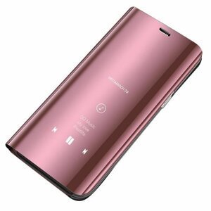 Priehľadný kryt Clear View Case ružový – Samsung Galaxy A12 / M12