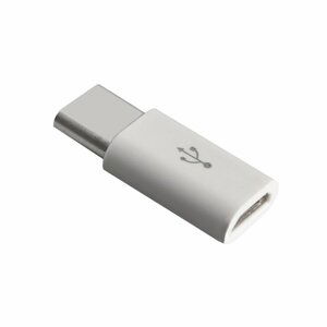 Redukcia z Micro USB na USB-C biela