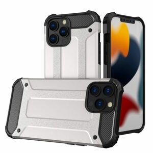 Odolný kryt Hybrid Armor strieborný – Apple iPhone 13 Pro Max