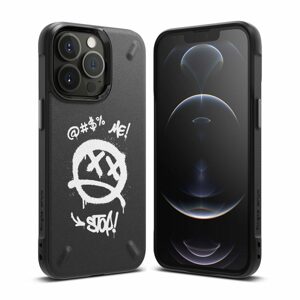 Odolný kryt Ringke Onyx Graffiti čierny – Apple iPhone 13 Pro