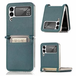 Kryt Litchi Pattern Folding Leather zelený – Samsung Galaxy Z Flip 3