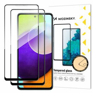 Tvrdené sklo celopovrchové 9H Wozinsky čierne 2x – Samsung Galaxy A52 / A52 5G / A52s 5G