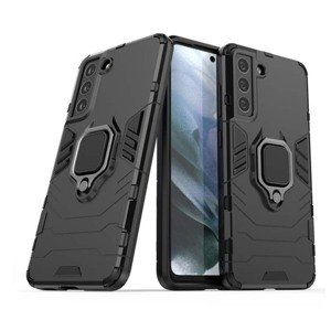 Odolný kryt Ring Armor čierny – Samsung Galaxy S21 FE