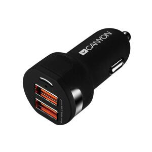 Canyon 5V/2,4A 2xUSB CNE-CCA04B - Univerzálny USB adaptér do auta