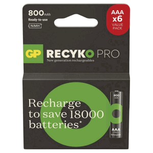 GP ReCyko Pro Professional HR03 (AAA) 800mAh 6ks B2618V - Nabíjacie batérie