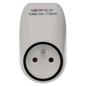 Emos P0071 zásuvka s 2x USB P0071 - Zásuvka biela