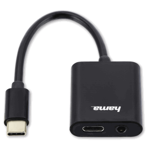 Hama USB-C audio adaptér s napájaním aktívny; redukcia USB-C - jack 3.5mm 135748 - redukcia USB-C