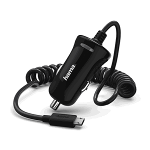 Hama nabíjačka do auta s microUSB káblom 2.4A 178261 - Univerzálny USB adaptér do auta s microUSB káblom