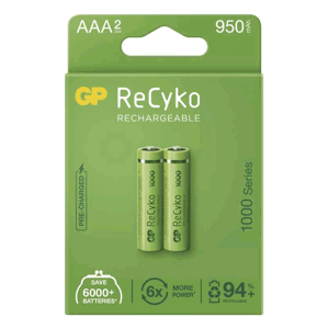 GP ReCyko HR03 (AAA) 950mAh 2ks B2111 - Nabíjacie batérie