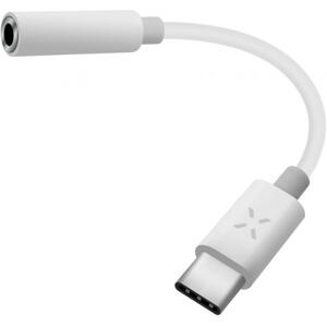 FIXED Redukcia USB-C na 3.5 mm jack biela s DAC chipom FIXL-CJD-WH - adaptér usb-c jack