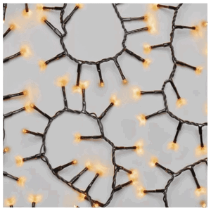 Emos Vianočná reťaz klaster 400 LED 8m, časovač, jantárová D4BV02 - Vianočné osvetlenie