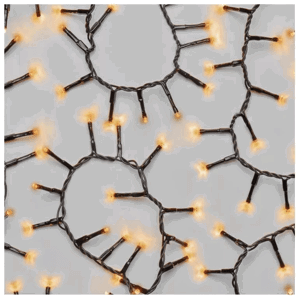 Emos Vianočná reťaz klaster 600 LED 12m, časovač, jantárová D4BV03 - Vianočné osvetlenie