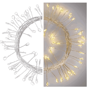 Emos LED vianočná nano reťaz – ježko 2.4m, 3x AA, vnútorná, teplá biela, časovač D3FW01 - Vianočné osvetlenie