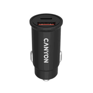 Canyon 1xUSB-C, 1xUSB-A 30W PD QC3.0 CNS-CCA20B03 - Univerzálny USB adaptér do auta