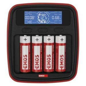 Emos profi BCN-42D + 4ks 2700 (AA) N9341 - inteligentná nabíjačka batérií + batérie
