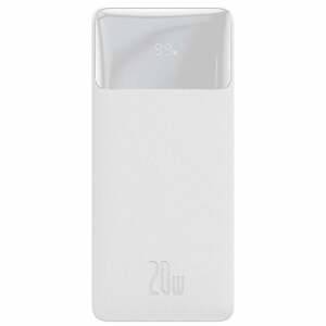 Baseus Bipow Powerbank s digitálnym displejom 20000mAh 20W biely PPBD050302 - Power bank