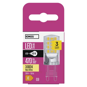 Emos Classic JC 4. G9 teplá biela ZQ9544 - LED žiarovka