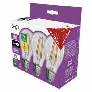 Emos Filament A60 3.8W E27 neutrálna biela 3ks ZF5148.3 - LED žiarovky set