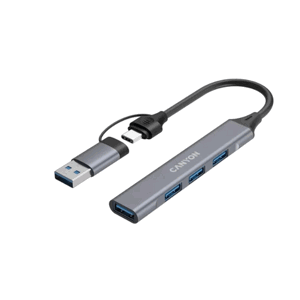 Canyon DS-02 šedý CNS-TDS02G - USB / USB-C rozbočovač (HUB) 4port