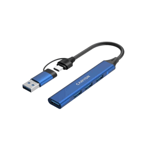 Canyon DS-02 modrý CNS-TDS02BL - USB / USB-C rozbočovač (HUB) 4port