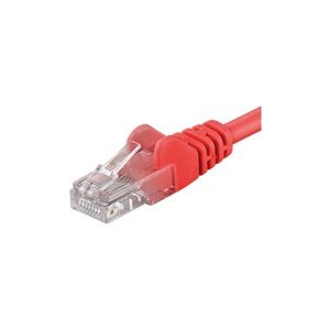 PremiumCord Patch kábel UTP RJ45-RJ45 CAT6 3m červený