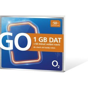 Predplatená SIM karta O2 s kreditom 50 Kč + 1GB + 50 min. volanie