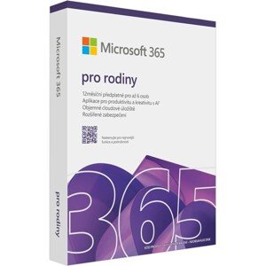 Microsoft 365 pre domácnosti - predplatné na 1 rok pre 6 užívateľov SK