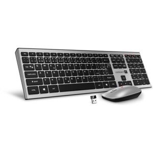 CONNECT IT Combo bezdrôtová strieborná klávesnica + myš, (+2x A