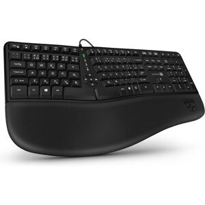 CONNECT IT FOR HEALTH ERGO drôtová ergonomická klávesnica CZ + SK verzia čierna