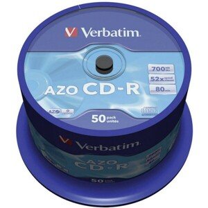 VERBATIM CD-R(50 ks)Spindle/Crystal/DLP/52x/700MB