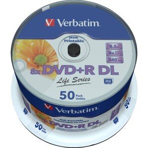 VERBATIM DVD+R dvojvrstvové 8.5GB 8X (50 ks)