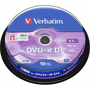 VERBATIM DVD+R(10 ks) Double layer/8x/8.5GB/spindle