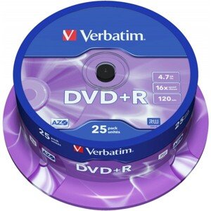VERBATIM DVD+R(25 ks)Spindle/General Retail/16x/4.7GB