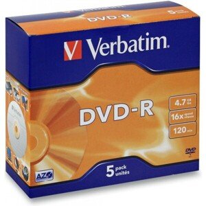 VERBATIM DVD-R (5 ks)Jewel/16x/4.7GB