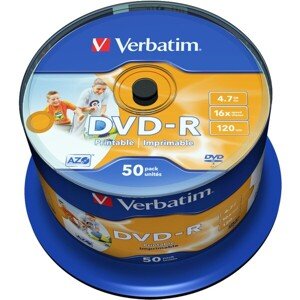 VERBATIM DVD-R(50 ks)Spindle/Inkjet Printable Wide/16x/4.7GB