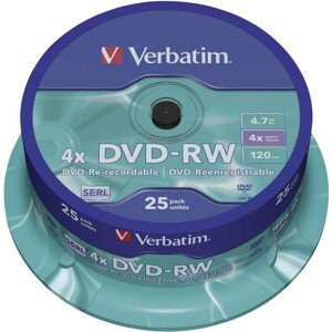 VERBATIM DVD-RW(25 ks)Spindle/4x/4.7GB